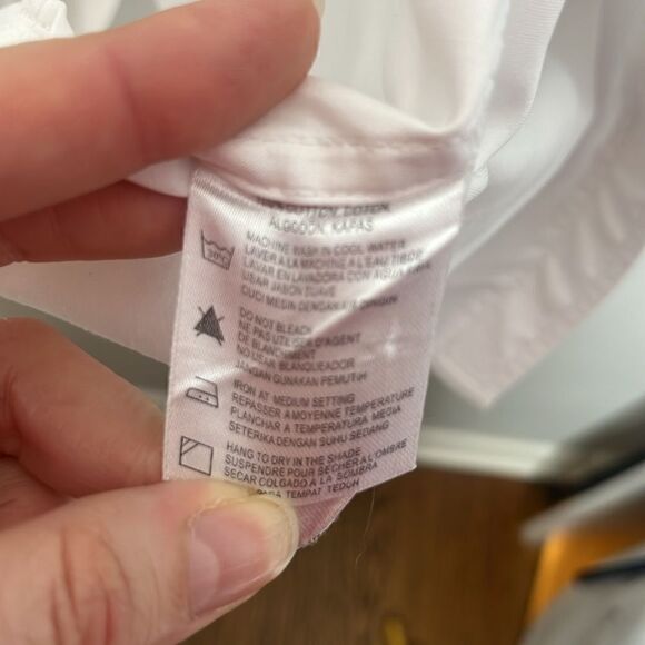 Men’s Medium Report Collection Button Up Dress Shirt White - Picture 3 of 4